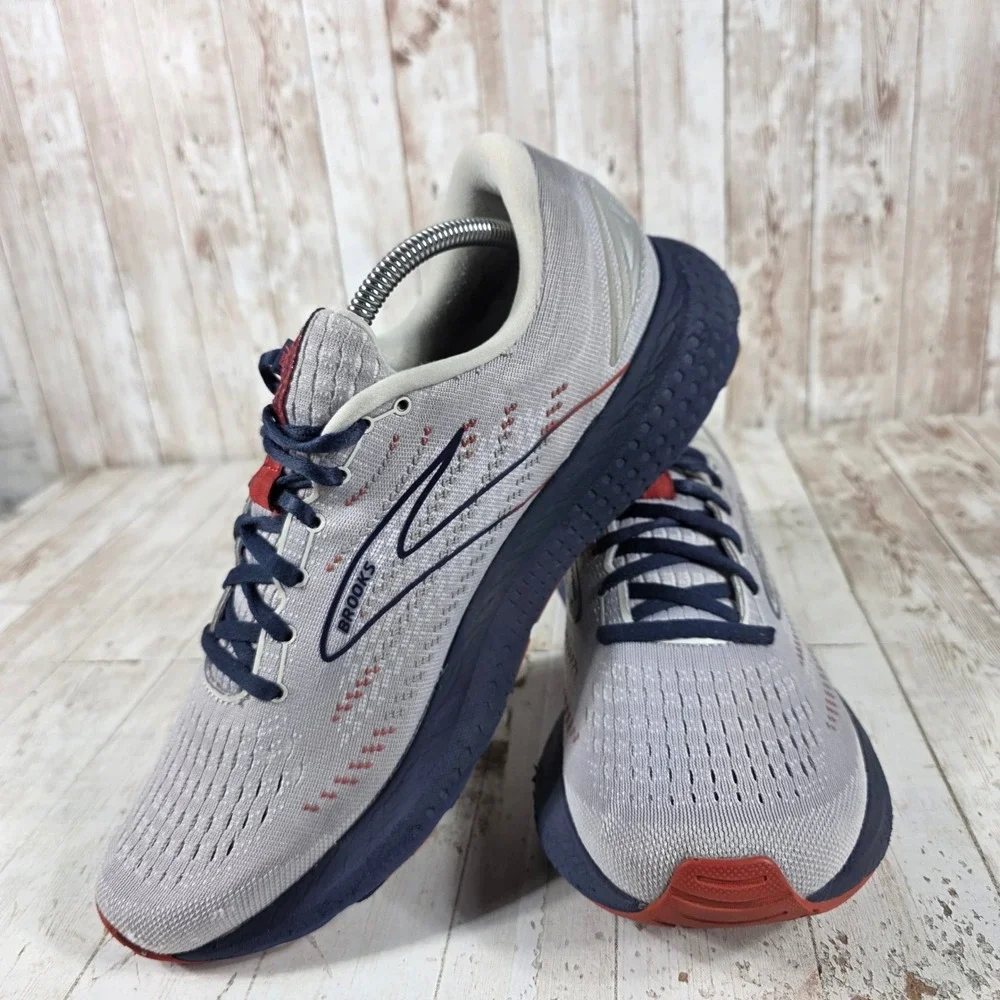 Brooks Glycerin 19 Mens Running Shoes Grey Navy Red 1103561D002 Size 11.5 D